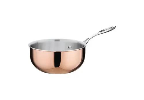 HorecaTraders Poêle à sauter conique | Cuivre | Induction | 1,8 L | 20 (Ø) cm.   HorecaTraders Poêle à sauter conique | Cuivre | Induction | 1,8 L | 20 (Ø) cm.