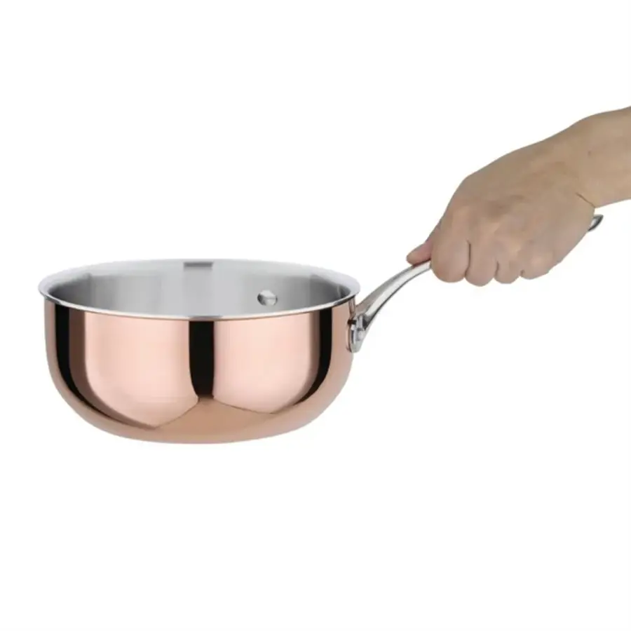 Triwall copper sauté pan | 20cm | 1.8L | Stainless steel & aluminum
