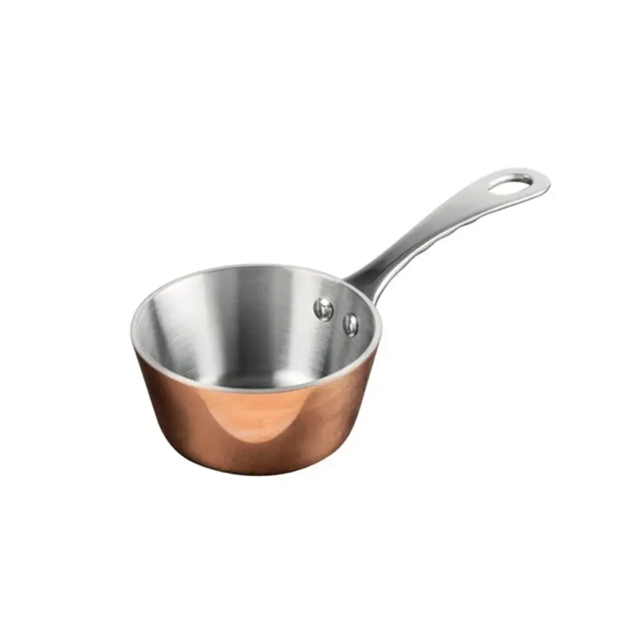 Triwall mini copper sauté pan | 4.25(h) x 8(Ø)cm