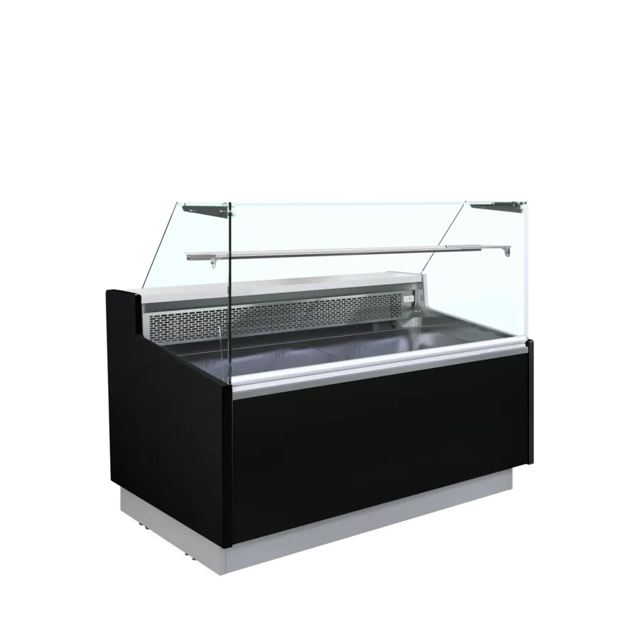 Refrigerated display case | Black | Illuminated | -1 to +5°C | 198 x 90.8 x 123.5 cm