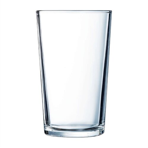  HorecaTraders Conical half-pint glass | 285 ml | tempered glass | stackable | 24 pieces 