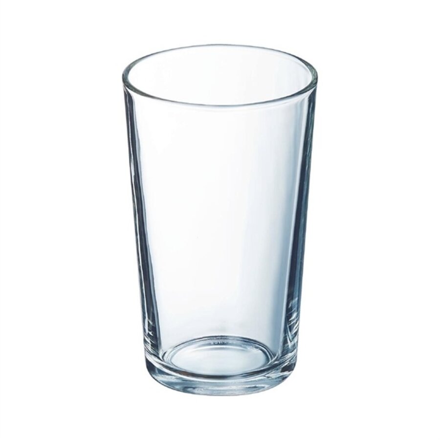 Conical pint glasses | 570 ml | tempered glass | 15 cm tall | 24 pieces
