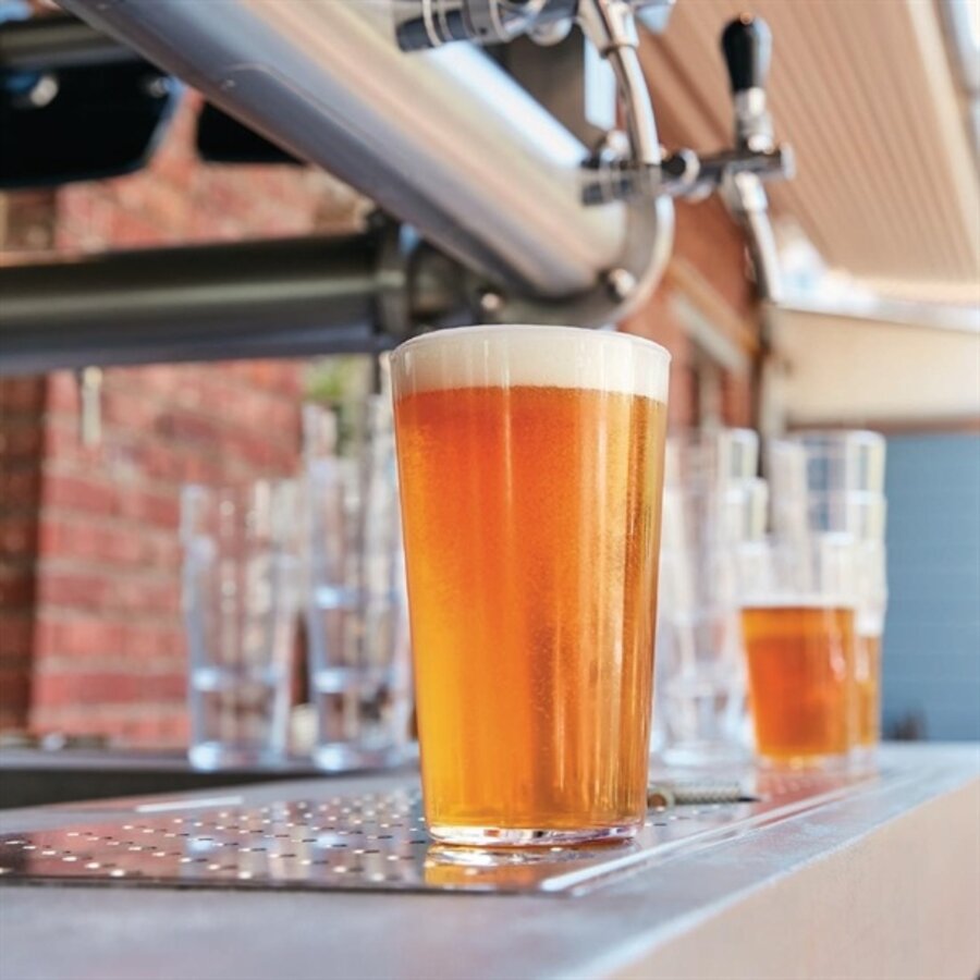 Konische Pintgläser | 570 ml | gehärtetes Glas | 15 cm hoch | 24 Stück