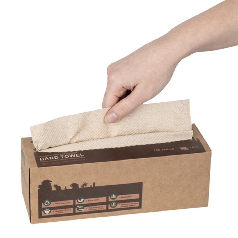 handdoeken | 100% gerecycled papier | 1-laags | 100 vellen