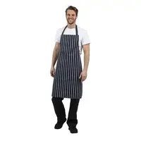 Striped Chef's Jacket | Blue/White | 71x96cm | Pack of 5