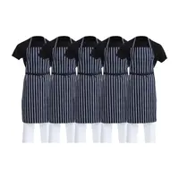 Striped Chef's Jacket | Blue/White | 71x96cm | Pack of 5