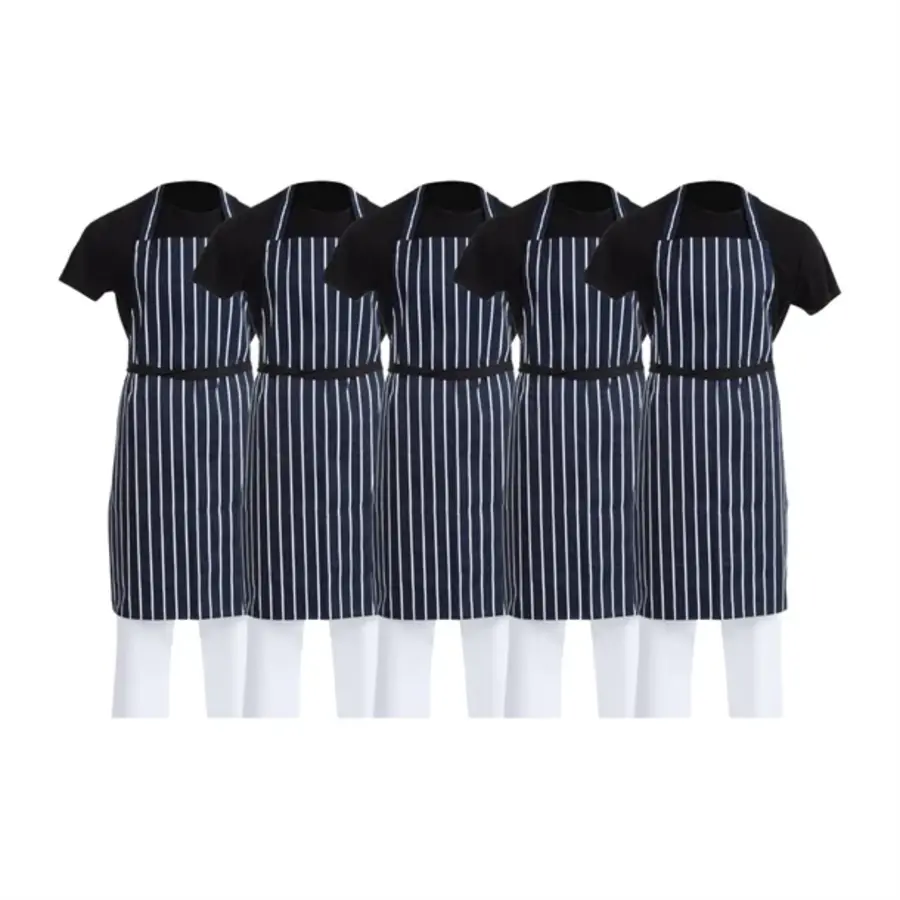 Striped Chef's Jacket | Blue/White | 5 pieces