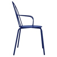 Stapelbare Sessel | Stahl | Dunkelblau | 85,5 (H) x 58,8 (B) cm | 4 Stück
