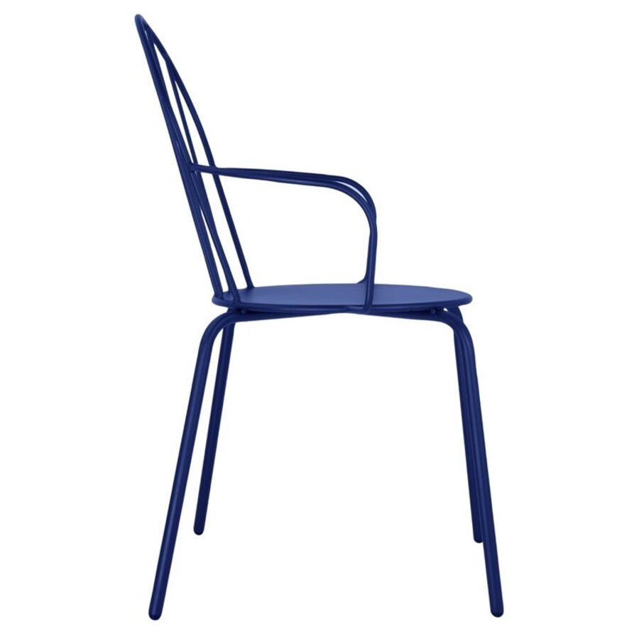 Fauteuils Bolero Adeline bleu foncé (4 pièces)