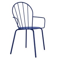 stackable armchairs | steel | dark blue | 85.5(h) x 58.8(w)cm | 4 pieces