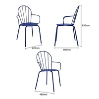 Fauteuils Bolero Adeline bleu foncé (4 pièces)