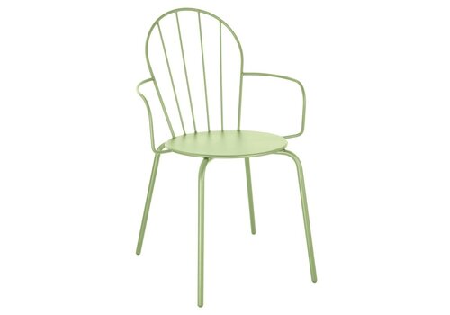  HorecaTraders stackable armchairs | steel | light green | 85.5(h) x 58.8(w)cm | 4 pieces 