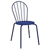 HorecaTraders stackable chairs | steel | dark blue | 85.5(h) x 48(w)cm | 4 pieces