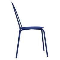 Chaises empilables | Acier | Bleu foncé | 85,5 cm (H) x 48 cm (L) | Lot de 4