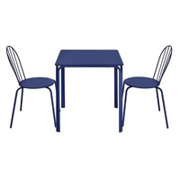 stapelbare stoelen | staal | donkerblauw | 85,5(h) x 48(b)cm | 4 stuks