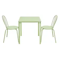 stackable chairs | steel | light green | 85.5(h) x 48(w)cm | 4 pieces