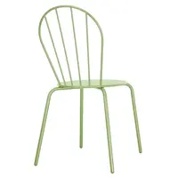 Chaises empilables | Acier | Vert clair | 85,5 cm (H) x 48 cm (L) | Lot de 4