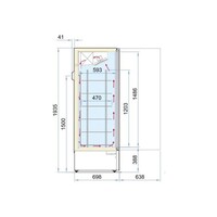 Vrieskast Glasdeur | 353L | -16 tot -18°C | 520x740x1935mm | Geventileerd