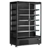 HorecaTraders Black multi-deck cooler | 2 glass doors | 764L | 1310x740x2050 mm