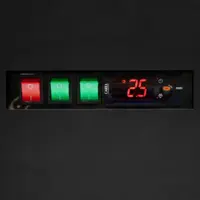 zwarte multideckkoeler | 2 glazen deuren | 764L | 1310x740x2050 mm