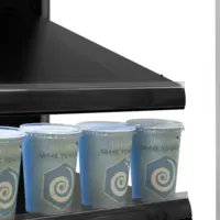 zwarte multideckkoeler | 2 glazen deuren | 764L | 1310x740x2050 mm