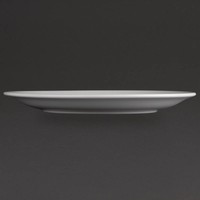 Assiette en porcelaine à bord étroit | 25 cm (12 pièces)