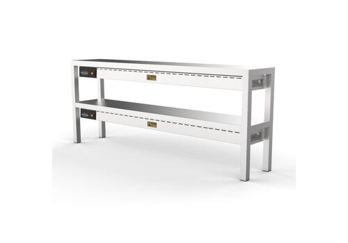  Combisteel RVS warmtebrug voor afgifte 2 niveaus 1600 x 300 x 650 mm 