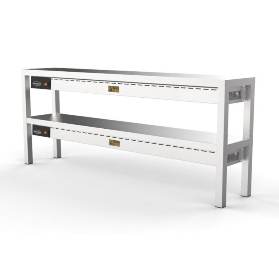 Pont thermique en acier inoxydable pour distribution à 2 niveaux 1600 x 300 x 650 mm