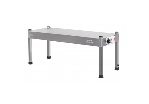  HorecaTraders Beheizte Wärmebrücke | Bis zu 70 °C | Stapelbar | B 150 x T 30 x H 42 cm 