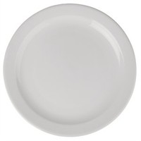 Assiette en porcelaine à bord étroit | 25 cm (12 pièces)