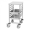 HorecaTraders Regalwagen | Edelstahl | 90 cm hoch