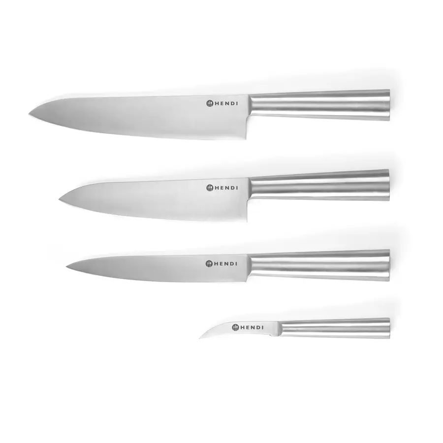 Ensemble de couteaux professionnels 4 pièces | Acier inoxydable 3Cr13 | 195–373 mm | Durables et ergonomiques