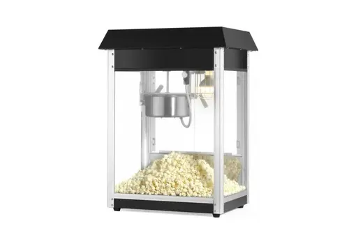  HorecaTraders Popcorn Machine | Black | 56x44.5x77x5cm 