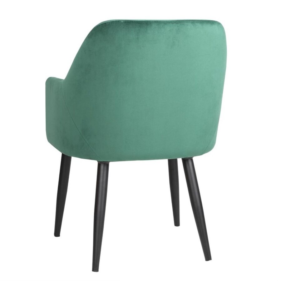 Lia Velvet Stoelen Donkergroen – Set van 2 Luxe Fluweel Stoelen