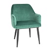 Bolero Lia Velvet Chairs Dark Green – Set of 2 Luxury Velvet Chairs