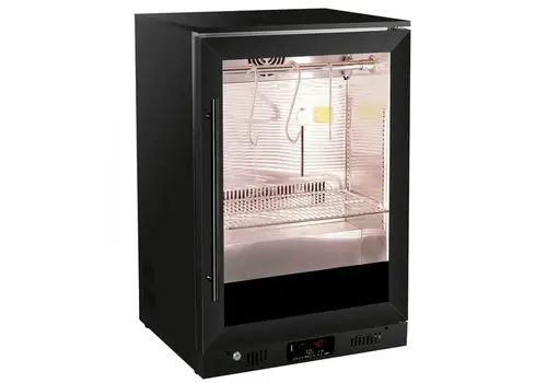  HorecaTraders Chambre de maturation à sec | 138 L | Noir | 0 °C/+10 °C | Humidité réglable | 60 x 50 x 90 (h) cm 