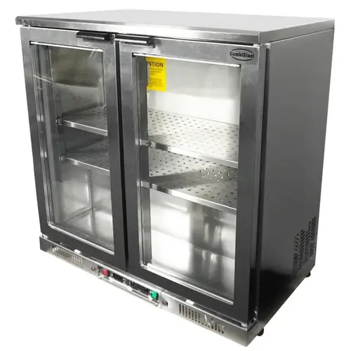  HorecaTraders Trockengereifter Schrank | Edelstahl | 198 l | -3/+5 °C | 2 Türen | 920 × 550 × 910 mm 