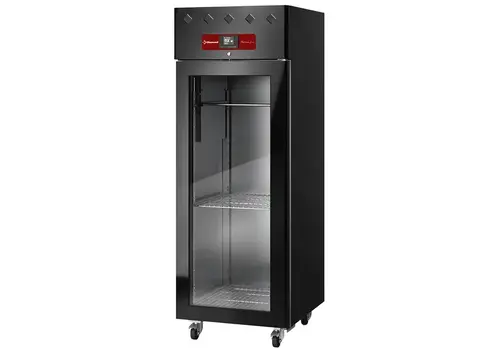  HorecaTraders Dry aged Cabinet | 600L | 2/1GN | Black | 0°C/+25°C | 72x80x201 (h) cm 