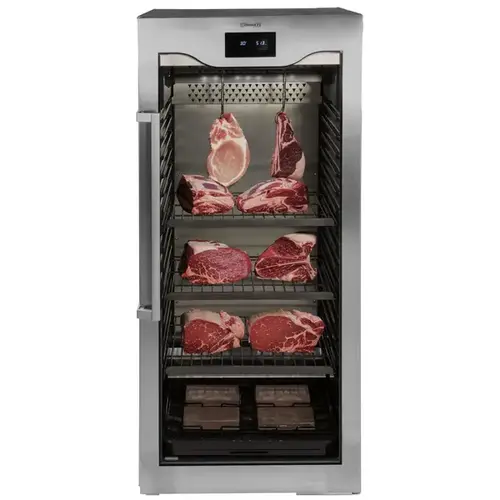  HorecaTraders Dry aged Cabinet | 480L | Stainless steel | 0°C/+25°C | 70x81x166.2 (h) cm | 3 shelves 
