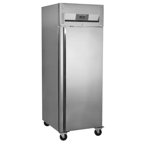  HorecaTraders Stainless steel freezer | 1 door | 408 L | -22°C to -18°C | 70x53.3x150cm | self-closing 