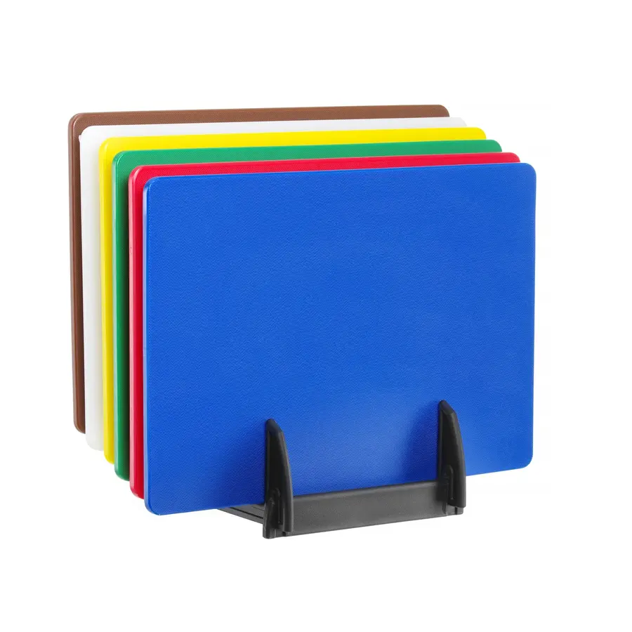 Set of 6 HACCP Cutting Boards for Hospitality & Pastry – Including Rack