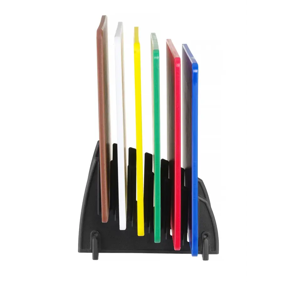 Set of 6 HACCP Cutting Boards for Hospitality & Pastry – Including Rack