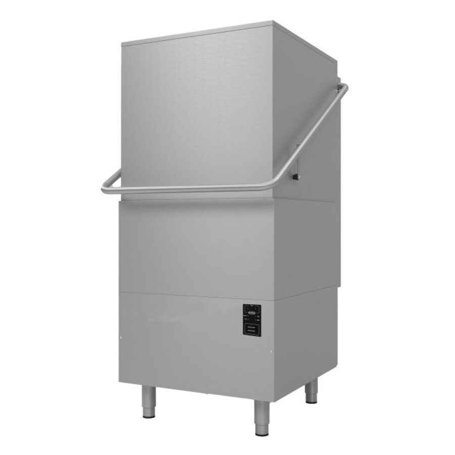 Lave-vaisselle à passage direct en acier inoxydable | avec vidange et distributeur de savon | 81,5 x 73 x 128,4 cm