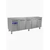 HorecaTraders Refrigerated workbench | 4 doors | 550L | Left engine | 70x88x225cm