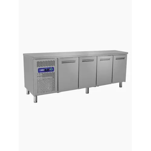  HorecaTraders Gekühlte Werkbank | 4 Türen | 550 l | Motor links | 70 x 88 x 225 cm 
