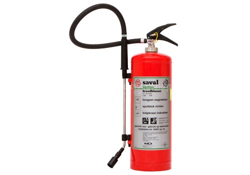  Saval Mousse extinctrice | 6 L | Classe F | 6 kg | Manuelle | Acier 