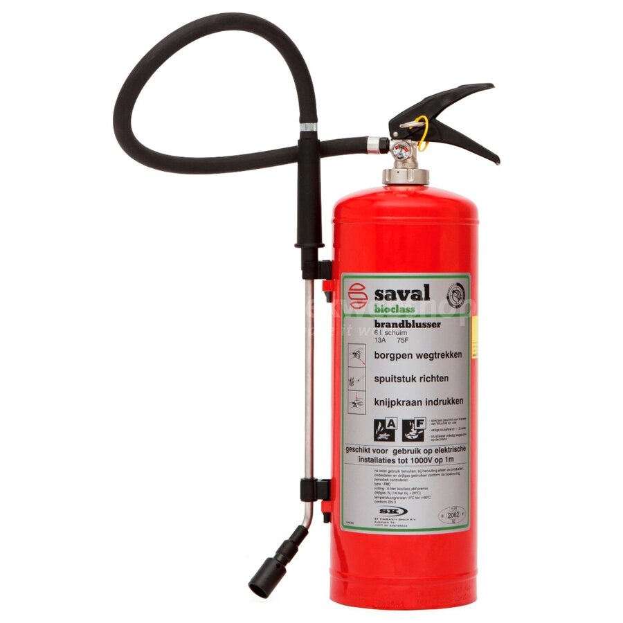 Schaumlöscher – 6 l, manuell, Brandklasse F, Stahl