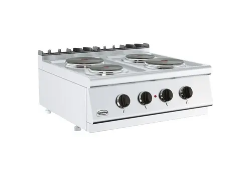  HorecaTraders Electric hob, table model | 4 cooking zones | 800x700x300 mm 