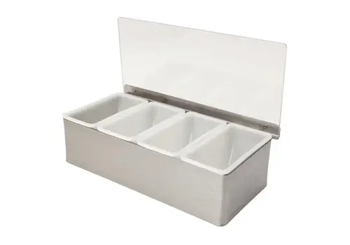  HorecaTraders 4-piece stainless steel set holder 