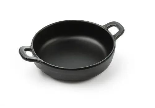  HorecaTraders Runde Backform | Mini | Schwarz | Melamin | 15 x 11,5 x (H) 3,7 cm | 2 Varianten 